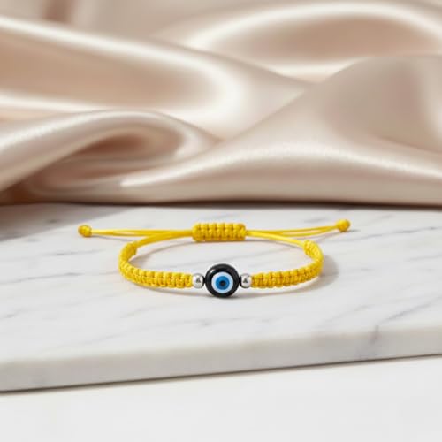 Image of 925 Sterling Silver Evil Eye Bracelet for Men and Women - Nazariya Ankh wala Pure Chandi Ka Hand Band | Buri Nazar se Protection ke Liye | Najar Battu