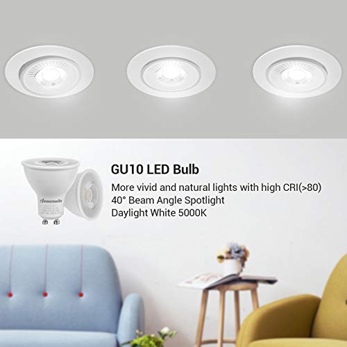 Dewenwils Gu10 Led Bulb, Dimmable, 500Lm 5000K Daylight Track Lighting 7W(50W Equivalent) Bulbs For Kitchen, Living Room, Bathroom, Bedroom, Ul Listed, 10 Pack #TOP3