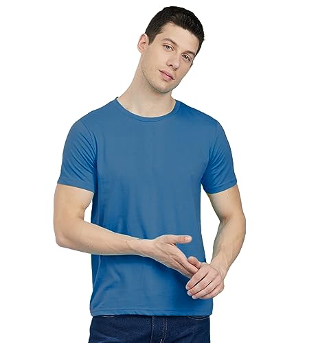 Image of Sleepynuts Round Neck Plain Cotton T-Shirt for Men Pack of 4