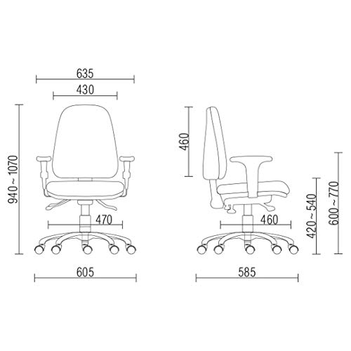Cadeira de Escritório Sky Presidente Ergonômica - Frisokar (Tecido Preto)