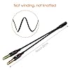 Maeline Headphone Splitter Adapter, 3.5mm Mic Cable for Computer, Headset 3.5mm Female to 2 Dual Male Microphone Audio Stereo Jack Earphones Port to Gaming Speaker PC