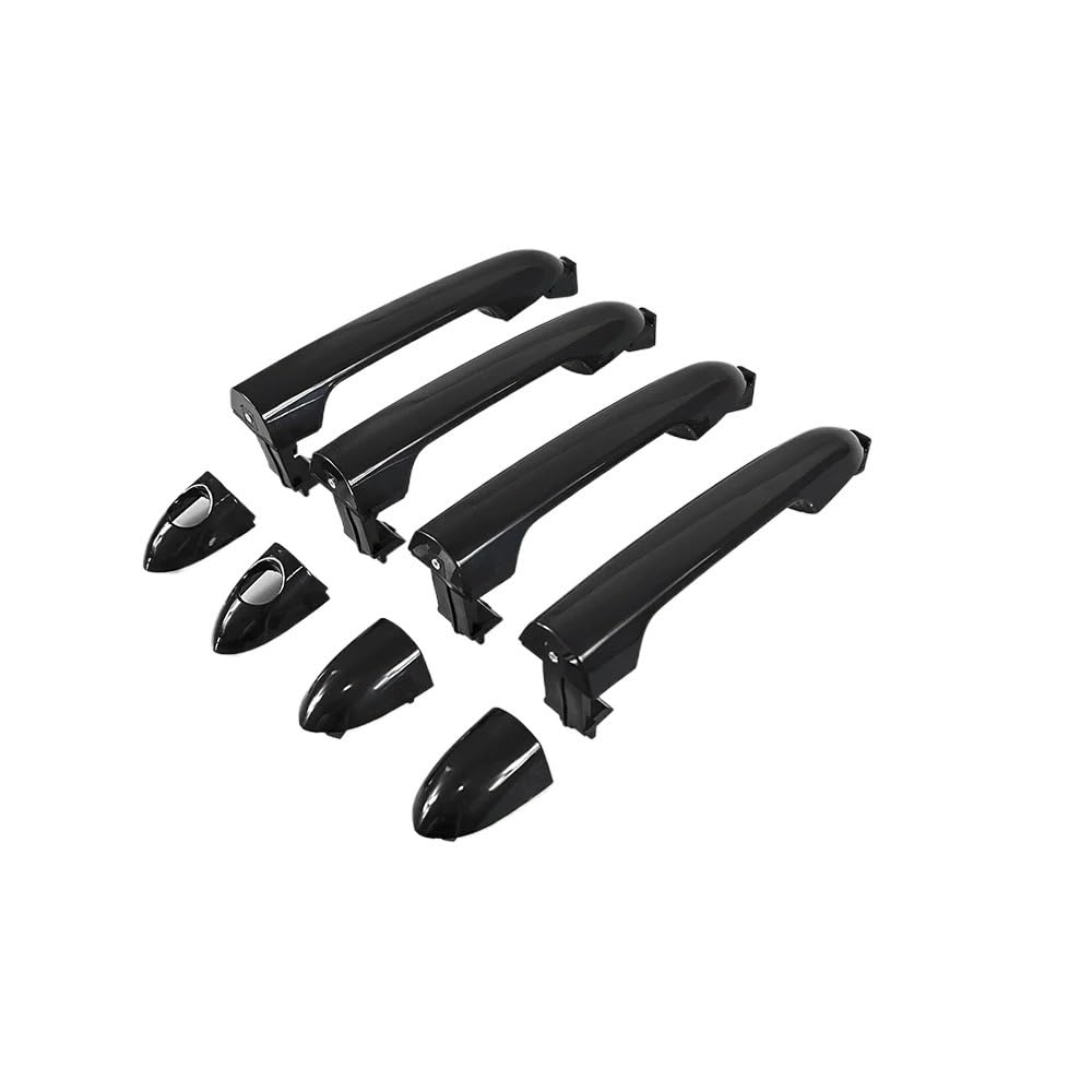 Jhjozsw No Hole For Kia For Rio 2012-2017 Outer Door Handle Exterior Black 82651-1W010 82652-1W010 82652-1W030(No Hole)