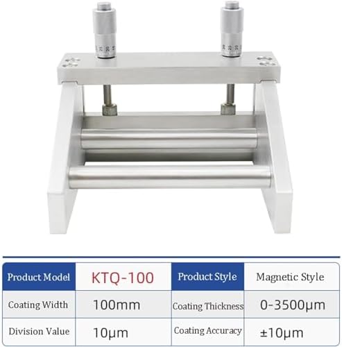 Adjustable Magnetic Film Coating Applicator, 0-5000μm Thickness, 100/150/200/300mm Width, Precision Lab Dr Blade Coating Machine for Wet Film Applications
