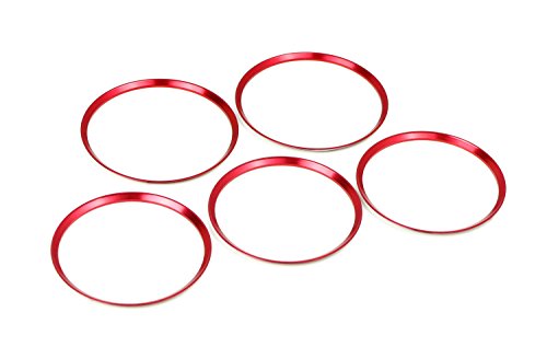 Ijdmtoy 5Pc Sports Red Aluminum Air Conditioner Vent/Opening Decoration Cover Trims Compatible With Mercedes Cla Gla Class #TOP2