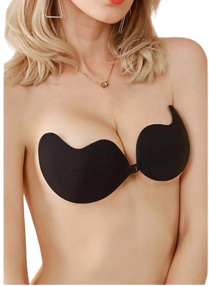nobilea Women's & Girl's Strapless Push Up Adhesive Wire Free Stick On Invisible Bra (Pack-of-1) Multicolour-picture-21