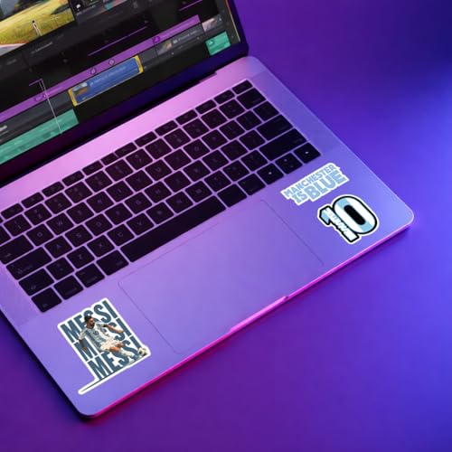 Image of Football Sticker Pack Inspired by Messi, Ronaldo & Neymar - Waterproof Vinyl Stickers for Laptop, Water Bottle, Phone Case, Skateboard, Journal & Gaming Accessories (3 Sheets)