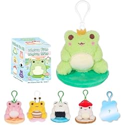 Cuddle Barn PlushGoals - Wawa Fits Wawa Sits Blind Box - Series 1 | حقيبة قطيفة قابلة للتجميع - مشابك قطيفة لطيفة على شكل ضفدع من Kawaii | فتح صندوق غامض بأنماط عشوائية - حشو جورب رائع، 3 بوصات