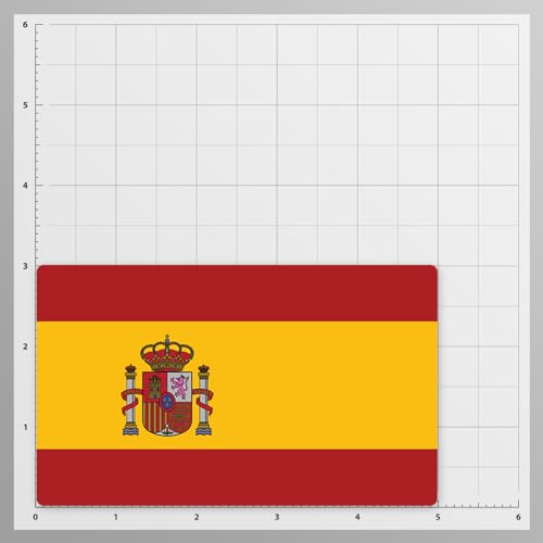 Image of World Country Flag Decal Stickers - Two Pack - for Cars Windows Bumpers Laptops Tablets Tumblers Cups Walls (Spain)