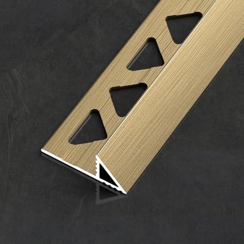 Profilé d’angle aluminium carrelage mural 10mm étanche bronze 90cm pack 3 - 2