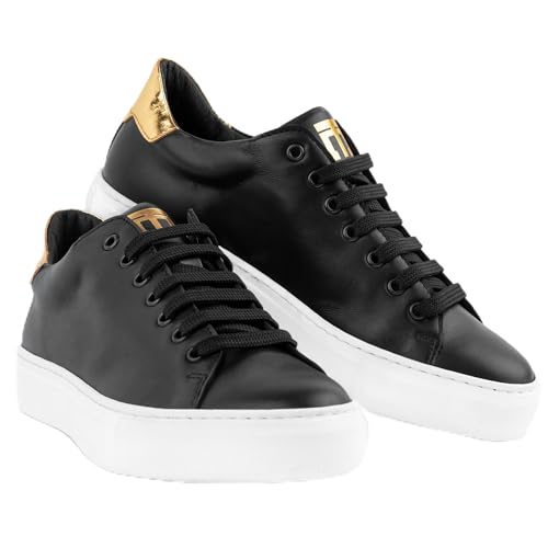 Sneakers | 100% Made in Italy White Sneakers - Real Italian Leather Tennis Shoes - Casual Dress for Walking, Work and Daily Wear - Comfortable, Lightweight, Everyday Fashion Footwear