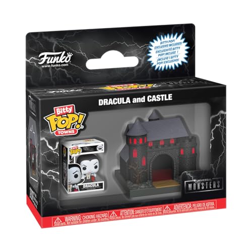 Funko Drácula Figura Vinilo Dracula's Castle Universal Monsters (Bitty Pop! Town) Unisex Pop! Standard