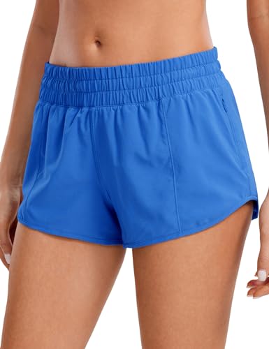 CRZ YOGA Women's Running Shorts Low Waisted 2.5
