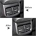 UYUYU Carbon Fiber Car Rear Conditioning Outlet Vent Panel Cover Trim Decoration for Kia Forte Cerato K3 2019-2023(Black)