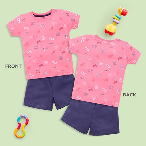 Image of LuvLap Baby Boys Regular Fit 100% Cotton Half Sleeves Boys T-Shirts and & Shorts Set Pack of 3