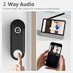 Wireless Smart Video Doorbell System,7" Touchscreen Display,1080P Video Doorbell Camera with Motion Detection,2-Way Audio,Local Storage No Subscription, Easy Install Without Wiring - Image 4