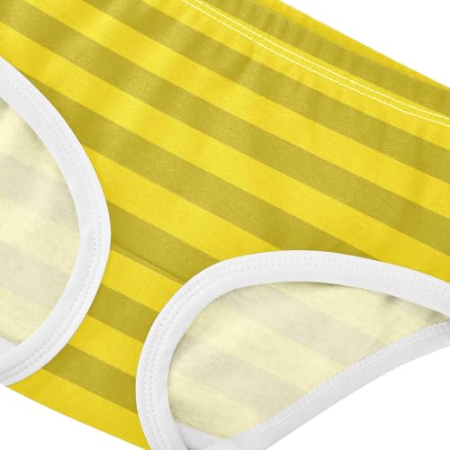 Yellow Brown Stripe Toddler Girls's Underwear 2T4