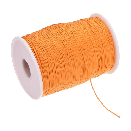 Rebower 1mm Nylon String for Bracelets, 328 Yard Nylon Beading Thread String Cord [ for Jewelry Making Bracelet Necklaces DIY Craft] - Orange