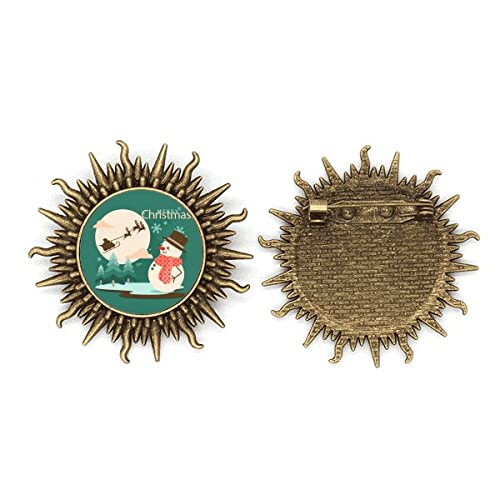 Broche en métal bonhomme de neige arbre de Noël bijou vêtement