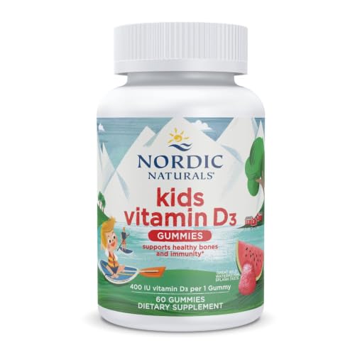 Nordic Naturals Kids Vitamin D3 Gummies 400 IU Watermelon - 60 Count