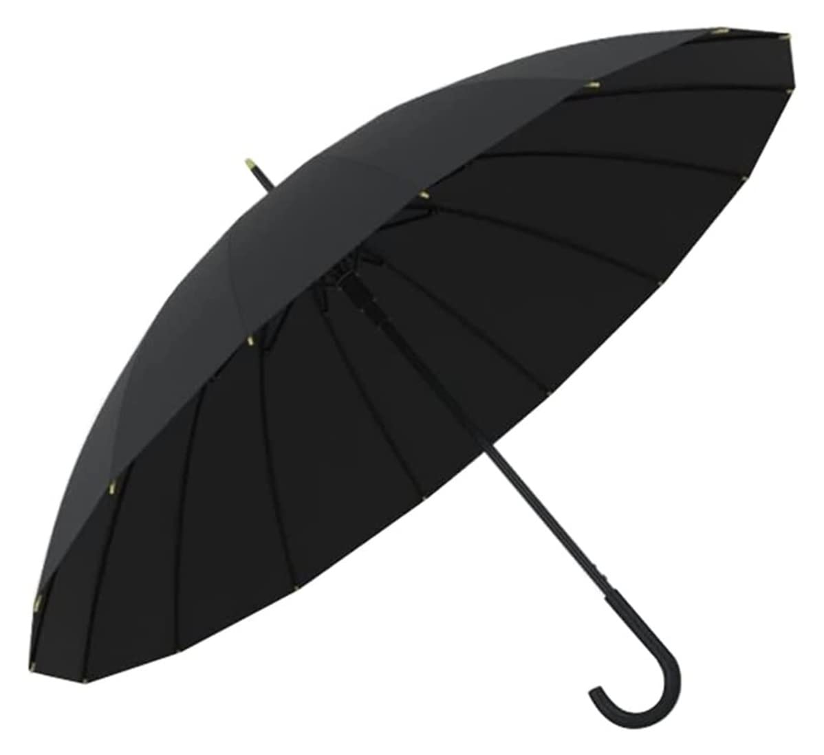 Ombrelli Pioggia Ombrello Grande Ombrello da Pioggia Ombrelli da Golf Ombrello Resistente Protezione Solare Antivento per Donna Uomo Ombrello(Black)