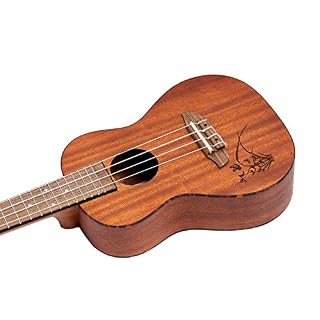 Ortega Guitars Ukulélé Concert acoustique – gaucher – Série Bonfire – table sapele avec motif gravé au laser (RU5MM-L) - Les Beatles, Paul McCartney, John Lennon, RIngo Starr, George Harrison Ortega Guitars Ukulélé Concert acoustique - gaucher - Série Bonfire - table sapele avec motif gravé au laser (RU5MM-L) – Image 3