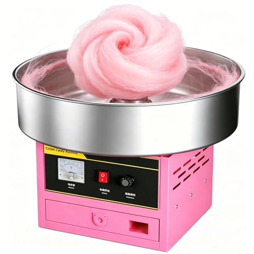 AVSMGP Pink, Máquina Algodón Azúcar Calidad Comercial, Fabricante Algodón Azúcar Profesional para Fiestas Cumpleaños, Carnavales En Casa Y Fiestas Infantiles
