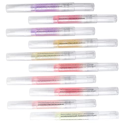BAZEITFLOW Lápiz Hidratante y Nutritivo Para Cutículas De Uñas 10 Unidades Tamaño Pequeño Aceite Reparador Cuidado Manos y Uñas Uso Doméstico