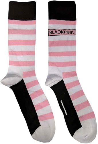 BLACKPINK Ankle Socks Stripes And Logo Official White Uk Size 7-11 Size One Size