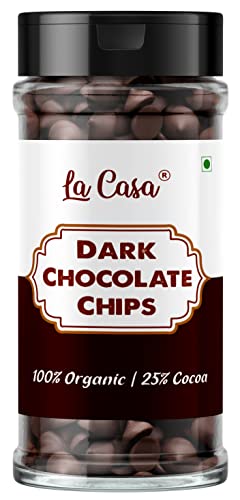 Image of La Casa Dark Chocolate Chips | Ideal for Baking & Garnishing | 100g |