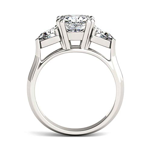 Charles & Colvard Created Moissanite 7.5mm Cushion Cut Engagement Ring for Women | 3 cttw DEW | Lab Grown | Solid 14K White Gold with Rhodium3