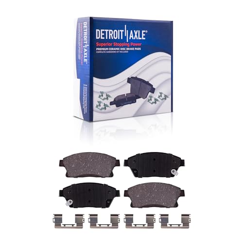 Image of Detroit Axle - Front Brake Pads for Chevrolet Cruze Orlando Trax Volt Buick Verano Encore Cadillac ATS, Ceramic Brake Pads Replacement