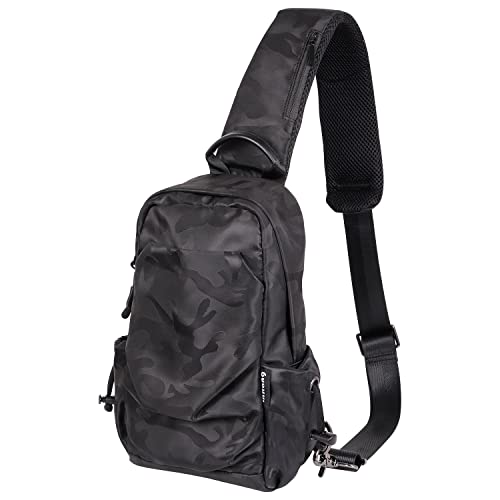 MRang Sling Crossbody Bag Travel Anti Theft Safe Bag for Men Women Waterproof Black