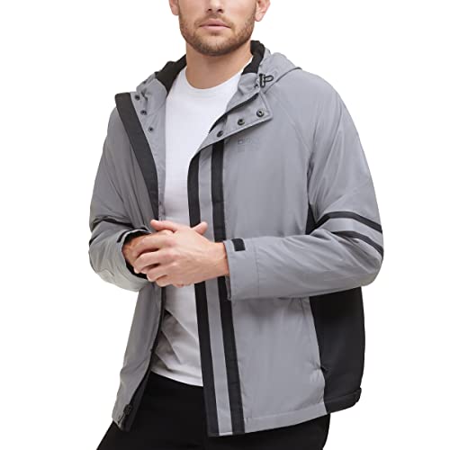 Image of DKNY mens Dkny Men's Taslan Performance Hoody With Reflective Detail