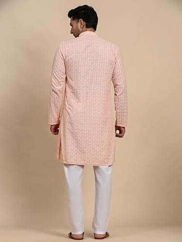 Image of Pro-Ethic Style Developer Mens Indian Traditional Cotton Kurta Sets, Men Kurta Set Indian Wedding Dress (A-117)