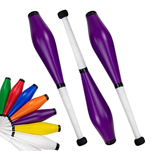 Juggle Dream Trainer Street Jonglierkeulen 3er Set Tolle Trainerkeule - Jonglierset für Anfänger und Fortgeschrittene Jongleure (Violett)