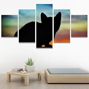 SIGNWIN 5 Panel Canvas Wall Art Modern Art...