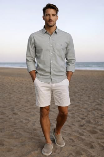 Image of Louis Philippe Men's Cotton Slim Fit Textured Fabric Soft Handfeel Full Sleeve Casual Shirt