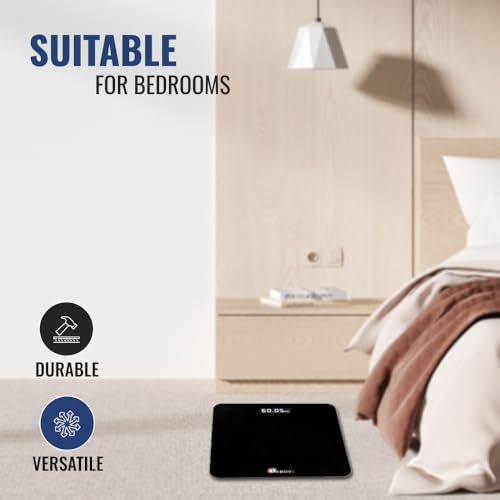 1ABOVE Digital Bathroom Scale, Electronic Scales Weighing Scale, Auto On/Off Function, LED Display for Superior Visibility, Switch Units Kg-lb, Max Capacity 180kgs, Weight Machine for People- Black - Image 5