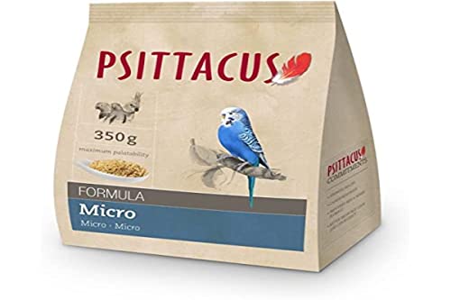 Psittacus Micro 350 g | Pienso Completo para Periquitos, Ninfas y Periquitos Australianos | Alimento Premium para Aves, 100% no-GMO