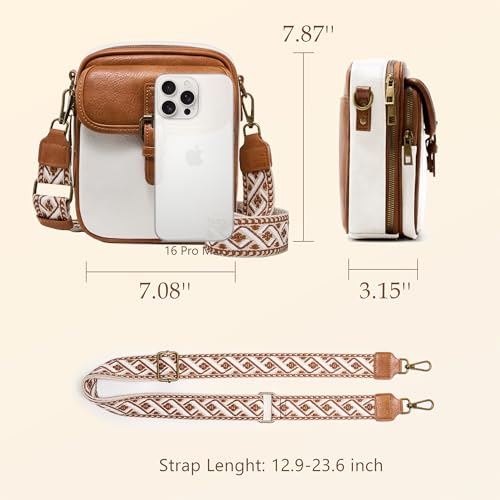 Image of Small Crossbody Bag for Women with Card Slots Vegan Leather Messenger Bag Men Wallet, Cross Body Anti-theft Shoulder Purse
