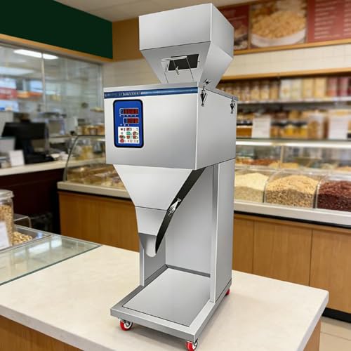 AityBuy Riempimento Automatico di Particelle da 10-999 G/10-1500 G Dosatore, Riempitrice per Polveri, Macchina per Sottoimballaggi, Riempitrice a Peso, con Pedale 10gto1500g