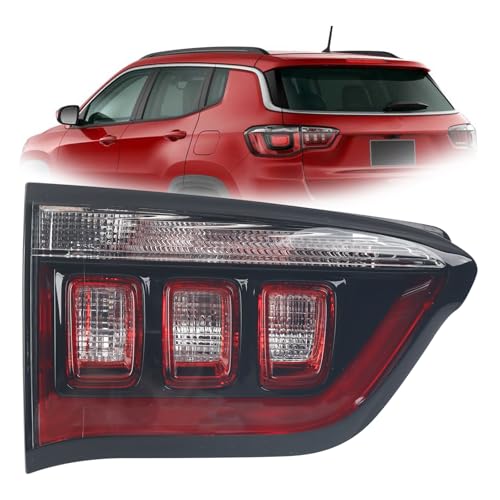 YEQSHNG Halogen Type Inner Tail light Assembly Compatible with 2017-2024 Jeep Compass Tail Lamp Left Driver Side CH2802115 55112837AB