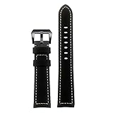 London Craftwork Cinturino in pelle XL di lunghezza estesa 140+90 mm compatibile con Nomos Tudor Hamilton Panerai Omega, 22mm, Pelle, Non pietra preziosa