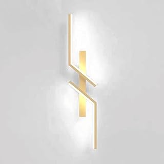 Modern LED Vanity Light Fixture - Geometric Metal Linear Wall Lamp for I...