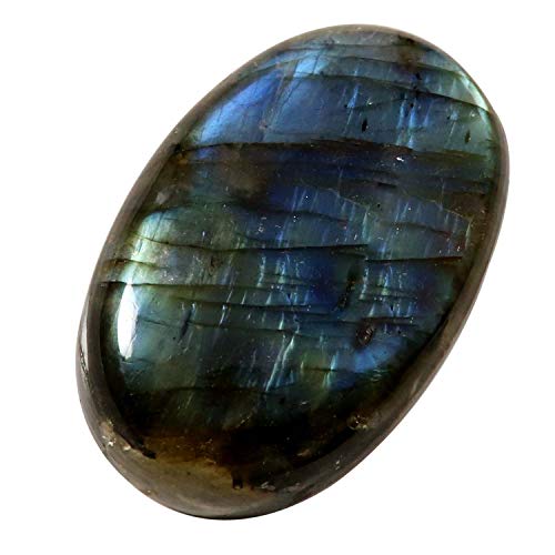 Labradorite naturelle en cabochon ovale 84,55 cts Ku30 pour création de bijou unique