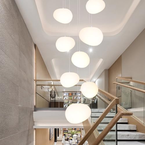 KXEcoLife Lámpara de araña, plafón, luz LED Vintage para salón, Dormitorio, Isla de Cocina, Escalera, Pasillo (8 Luces) [Clase energética F]