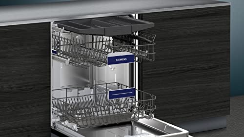 Siemens SN43ES14VE, iQ300 Smarter Geschirrspüler, Unterbau-Spülmaschine mit Besteckschublade, 60 cm, automatische Türöffnung dank autoOpen dry, besonders leise mit iQdrive-Motor, aquaStop, Edelstahl