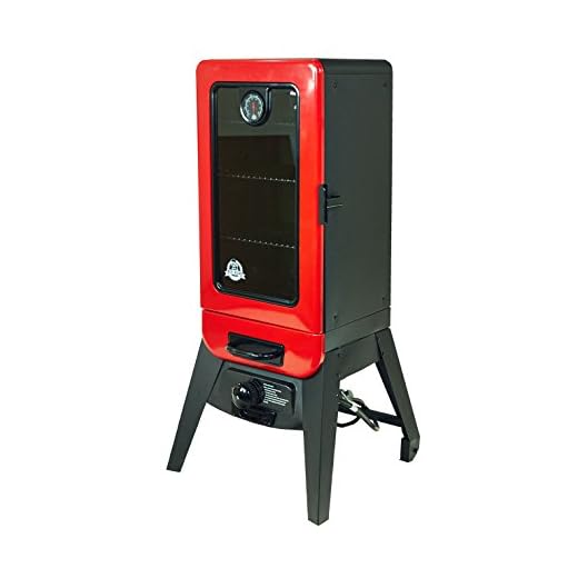 PIT BOSS 77435 Vertical Lp Gas Smoker, Red