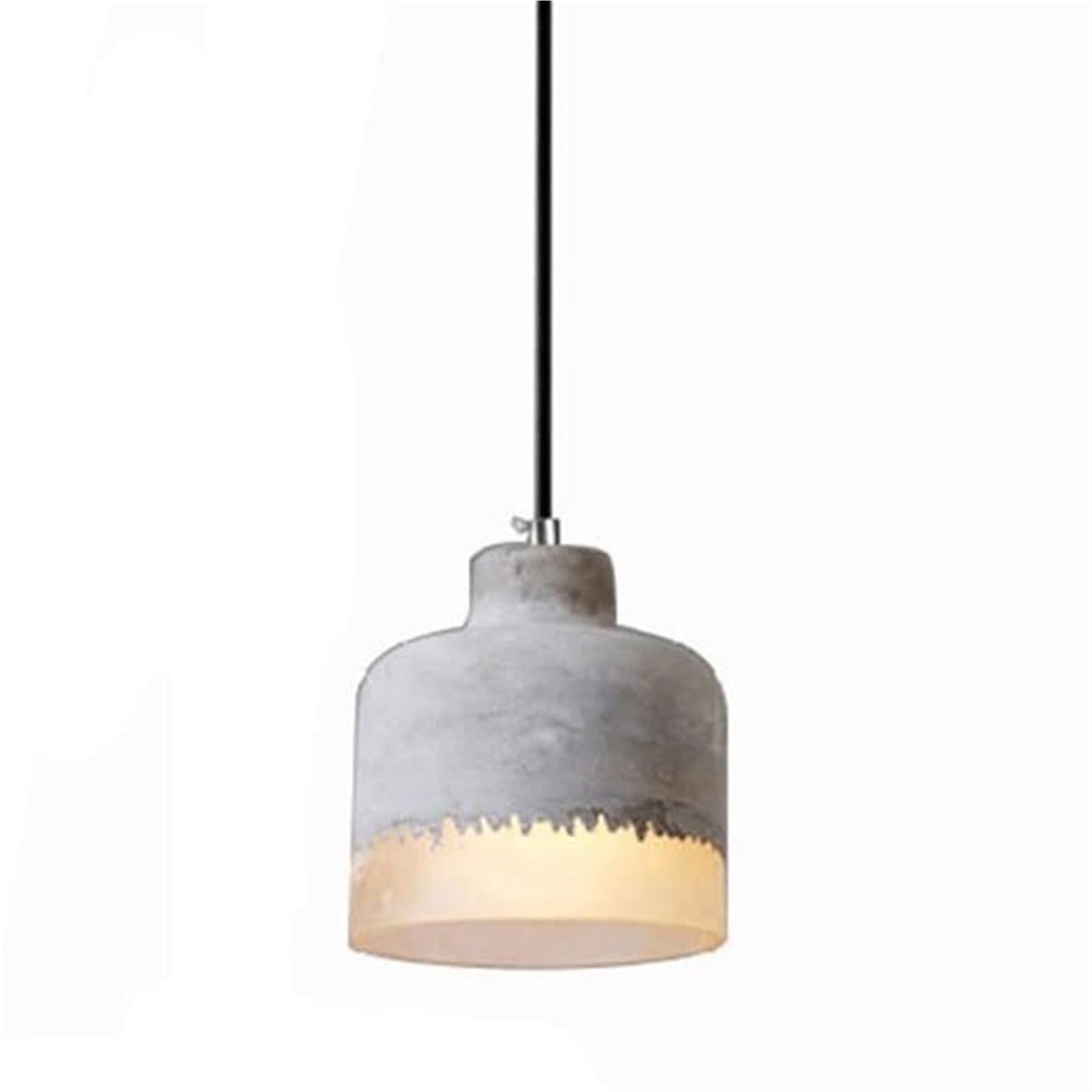 KHUKHU Nordic Industrial Style Cement Chandelier Bar Dining Room Living Room Chandelier Retro Concrete Pendent Light Spliced Resin Lampshade Simple Personality Hanging Ceiling Lamp(B)