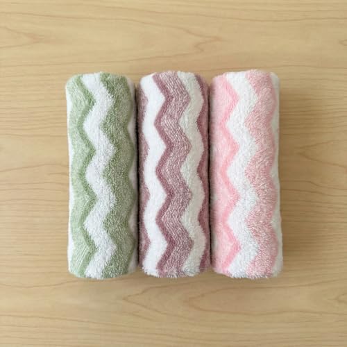 Image of QURIPE 10 Pack Kitchen Cloth Dish Towels, Microfiber Cleaning Cloth Double-Sided Dish Drying Towel Reusable for House Furniture Table Kitchen Dish Window Glasses (Zig ZAG)
